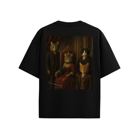 Supplew™ Oversize Asil Kedi Ailesi T-Shirt