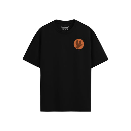 Supplew™ Oversize Kuş Amblem T-Shirt